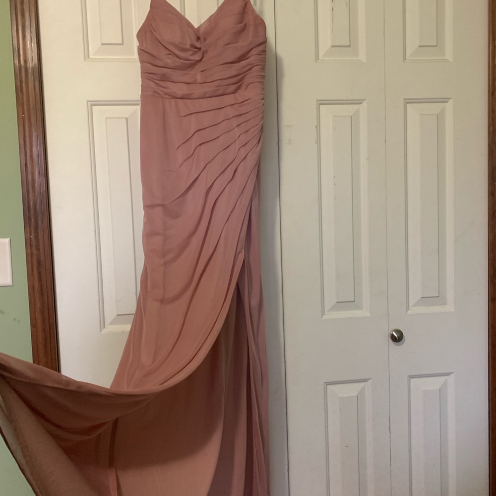 Azazie Dusty Rose Pink Evening Gown